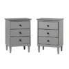 Stiva Classic Mid-Century Modern 3 Drawer Nightstand - Saracina Home
