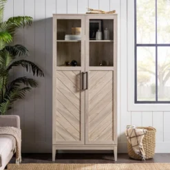 68" Boho Modern Tall Storage Wood Cabinet - Saracina Home -Saracina Home Sales Store GUEST 51d4275b 30d0 4c3b 85c4 0822c6d9819a