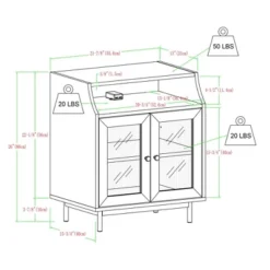 Fluted Glass Double Door Nightstand With USB Port - Saracina Home 11 Fluted Glass Double Door Nightstand With USB Port - Saracina Home -Saracina Home Sales Store GUEST 522310c6 5a37 4d2b a1a1 802d0290778d