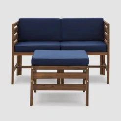 3pc Modular Acacia Wood Patio Chat Set With Cushions - Saracina Home -Saracina Home Sales Store GUEST 52b769b2 601c 4a9b 998b 9ea4cc3064c7