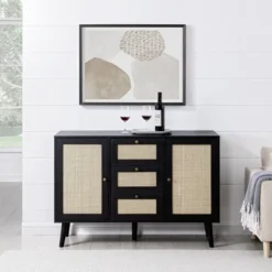 Modern Boho Wood And Rattan Storage Sideboard Black - Saracina Home 10 Modern Boho Wood And Rattan Storage Sideboard Black - Saracina Home -Saracina Home Sales Store GUEST 52f5e3ee 76b4 4a71 b8d9 41f7b184a080