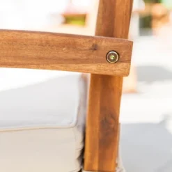 Acacia Wood X-Back Love Seat With Cushions Brown - Saracina Home -Saracina Home Sales Store GUEST 55ed72cc a28a 447d 9d4f 8282777f0da0