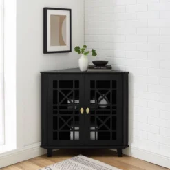 2 Door Corner Accent Cabinet With Fretwork Doors - Saracina Home 16 2 Door Corner Accent Cabinet With Fretwork Doors - Saracina Home -Saracina Home Sales Store GUEST 56432bd0 d98d 41c7 8ca0 8e740f3e8fc7