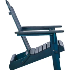 Genovia Transitional Acacia Wood Outdoor Adirondack Chair With Wine Holder - Saracina Home -Saracina Home Sales Store GUEST 582da842 404b 46f0 9201 99ee8062b399