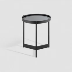 Modern Minimalist Tray Top Round Glass Side Table Black - Saracina Home 12 Modern Minimalist Tray Top Round Glass Side Table Black - Saracina Home -Saracina Home Sales Store GUEST 59ba750c 7740 47a0 aae3 0b5bc640ae7a