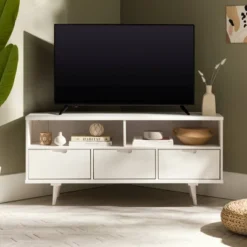 Cara Mid-Century Modern 3 Drawer Corner TV Stand For TVs Up To 58" - Saracina Home 39 Cara Mid-Century Modern 3 Drawer Corner TV Stand For TVs Up To 58" - Saracina Home -Saracina Home Sales Store GUEST 5a91e93e d508 4e72 9f59 32f14f024c2a