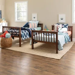 Twin Over Twin Transitional Cottage Solid Pine Bunk Bed Walnut - Saracina Home 8 Twin Over Twin Transitional Cottage Solid Pine Bunk Bed Walnut - Saracina Home -Saracina Home Sales Store GUEST 5d387518 9553 4862 a964 b55e6299999e