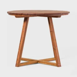 Saracina Home 36" Modern Acacia Slatted Round Outdoor Dining Table -Saracina Home Sales Store GUEST 5eed473a 17d8 4ae1 95b0 aa8fa8fb2113