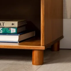 Set Of 2 Katie Transitional Tray Top 1 Drawer Solid Wood Nightstands Caramel - Saracina Home -Saracina Home Sales Store GUEST 5f31facb f1d6 47eb 8183 c3bd65f1f462