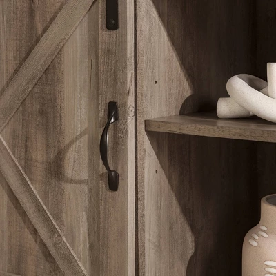 Clarabelle Double Sliding X Barn Door TV Stand For TVs Up To 80" - Saracina Home 8 Clarabelle Double Sliding X Barn Door TV Stand For TVs Up To 80" - Saracina Home - Image 8