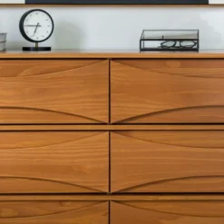 Mid-Century Modern Contoured 6 Drawer Dresser - Saracina Home -Saracina Home Sales Store GUEST 61f25de7 0b62 4672 91e0 e130fd8e5839