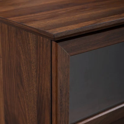 Modern Wood And Glass Door Console TV Stand For TVs Up To 65" - Saracina Home 5 Modern Wood And Glass Door Console TV Stand For TVs Up To 65" - Saracina Home - Image 5