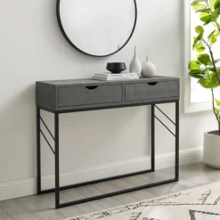 Faux Shagreen Modern 2 Drawer Entry Table - Saracina Home 14 Faux Shagreen Modern 2 Drawer Entry Table - Saracina Home -Saracina Home Sales Store GUEST 6219430c 32ea 4f7f 80c4 8c4b297fdf88