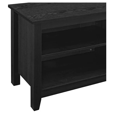 Farmhouse 4 Cubby Wood Open Storage With Mount TV Stand For TVs Up To 65" - Saracina Home 2 Farmhouse 4 Cubby Wood Open Storage With Mount TV Stand For TVs Up To 65" - Saracina Home - Image 2