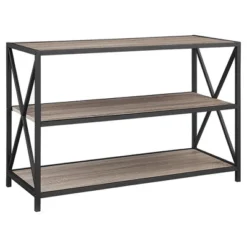 25.62" X Frame Metal And Wood Media Bookshelf - Saracina Home -Saracina Home Sales Store GUEST 63ec1c95 8e84 4e5c 8fc5 0c2cf5cb4aa4