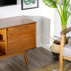 Solid Wood Mid-Century Modern TV Stand For TVs Up To 65" - Saracina Home -Saracina Home Sales Store GUEST 64291693 f8bf 4214 8739 2fe9a7cbadf0