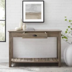 June Rustic Farmhouse Entry Table With Lower Shelf Gray Wash - Saracina Home 11 June Rustic Farmhouse Entry Table With Lower Shelf Gray Wash - Saracina Home -Saracina Home Sales Store GUEST 651c385e a6a0 40d6 be8d dcf2360fcc88