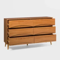 Mid-Century Modern Contoured 6 Drawer Dresser - Saracina Home -Saracina Home Sales Store GUEST 66fb51cb 1672 46be 9ea3 83daad767b13