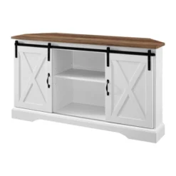 Robinson Rustic Transitional Sliding Barn Door Corner TV Stand For TVs Up To 58" - Saracina Home 31 Robinson Rustic Transitional Sliding Barn Door Corner TV Stand For TVs Up To 58" - Saracina Home -Saracina Home Sales Store GUEST 67875fe5 1b80 4a57 9cd4 83ad80e97ef9