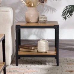 Set Of 2 Benny Urban Industrial Angle Iron Side Tables - Saracina Home 23 Set Of 2 Benny Urban Industrial Angle Iron Side Tables - Saracina Home -Saracina Home Sales Store GUEST 6787a235 c482 4325 8c73 2cb21fa3a98b