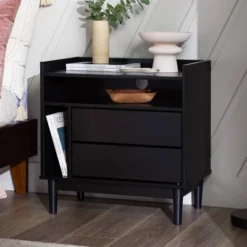Mid-Century Modern Solid Wood 2 Drawer Nightstand - Saracina Home 22 Mid-Century Modern Solid Wood 2 Drawer Nightstand - Saracina Home -Saracina Home Sales Store GUEST 69366622 5a69 4b4a 9166 09101d18cb01