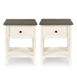 Set Of 2 Farmhouse Single Drawer V Frame Nightstands - Saracina Home -Saracina Home Sales Store GUEST 69c1cb7f c5f8 45c8 a09a c17d10dc02f9