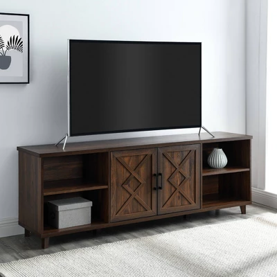 Whitton Modern Transitional Geometric 2 Door TV Stand For TVs Up To 80" - Saracina Home 7 Whitton Modern Transitional Geometric 2 Door TV Stand For TVs Up To 80" - Saracina Home - Image 7