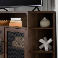 Corner TV Stand For TVs Up To 55" With Metal Mesh Doors - Saracina Home 20 Corner TV Stand For TVs Up To 55" With Metal Mesh Doors - Saracina Home -Saracina Home Sales Store GUEST 6e262574 297c 4cce 86ae cdd396454639