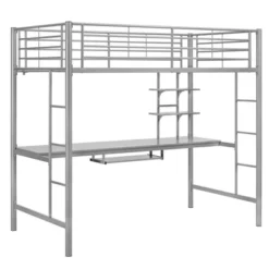 Twin Analise Metal Loft Bed With Wood Desk - Saracina Home -Saracina Home Sales Store GUEST 6e44e5cc a990 444f 99ea 3bd341a3ab32