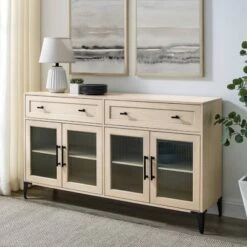 4 Door Reeded Glass Storage Sideboard - Saracina Home -Saracina Home Sales Store GUEST 7058a409 0346 4575 9379 b7ed1fea9980