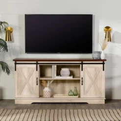 Modern Transitional Sliding Barndoor TV Stand For TVs Up To 65"- Saracina Home -Saracina Home Sales Store GUEST 70a73c87 8e28 4ed0 a0d5 fdd021277133