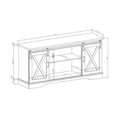 Modern Transitional Sliding Barndoor TV Stand For TVs Up To 65"- Saracina Home -Saracina Home Sales Store GUEST 718dd989 f52a 47b4 994a 51f6706185e4