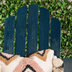 Genovia Transitional Acacia Wood Outdoor Adirondack Chair With Wine Holder - Saracina Home -Saracina Home Sales Store GUEST 72c72c9e 2d17 410e 9a2c 84b6f257b315