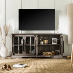 Avalene Modern Farmhouse 4 Door Glass Window Pane TV Stand For TVs Up To 65" - Saracina Home 39 Avalene Modern Farmhouse 4 Door Glass Window Pane TV Stand For TVs Up To 65" - Saracina Home -Saracina Home Sales Store GUEST 74c21f3c 82c3 4fe8 90ae 1cc0e14becaf