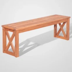 3pc Acacia Wood X Design Outdoor Patio Dining Set - Brown - Saracina Home -Saracina Home Sales Store GUEST 75ce0a94 fe4a 4f50 a8c4 ec7c4c7f049b