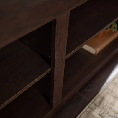 Transitional 4 Cubby Wood Open Storage TV Stand For TVs Up To 65"- Saracina Home 2 Transitional 4 Cubby Wood Open Storage TV Stand For TVs Up To 65"- Saracina Home - Image 2