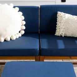 3pc Modular Acacia Wood Patio Chat Set With Cushions - Saracina Home -Saracina Home Sales Store GUEST 774d8c79 0a90 40ac b4a8 7f5728c3bc02