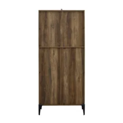 68" Grevaldi Industrial Mesh Side Bookshelf Rustic Oak - Saracina Home -Saracina Home Sales Store GUEST 7855ed75 5894 400e 8df0 dfec1b6a0be2