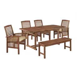 Ravenscroft 6pc Acacia Wood Patio Dining Set With Cushions - Saracina Home -Saracina Home Sales Store GUEST 791c87ac 23c5 4531 a8bc a25b47f2d035