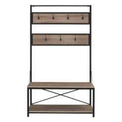 72" Urban Farmhouse Mixed Material Hall Tree - Saracina Home -Saracina Home Sales Store GUEST 79cbf97b 4de3 4184 b4df 18590536bced