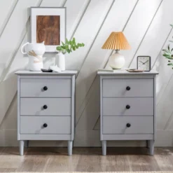 Stiva Classic Mid-Century Modern 3 Drawer Nightstand - Saracina Home -Saracina Home Sales Store GUEST 79e0c241 ae4b 4ed6 8df7 0d185bec4308