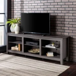 Transitional 6 Cubby Wood Open Storage Wood TV Stand For TVs Up To 80"- Saracina Home 20 Transitional 6 Cubby Wood Open Storage Wood TV Stand For TVs Up To 80"- Saracina Home -Saracina Home Sales Store GUEST 79e53a3c 9e15 40b4 ae14 2a20944d3dac