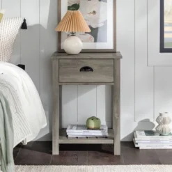 June Rustic Transitional Square Nightstand With Lower Shelf - Saracina Home -Saracina Home Sales Store GUEST 7b5ddb82 1126 4a27 a5cd b4ca0ca9aa36