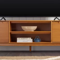 Solid Wood Mid-Century Modern TV Stand For TVs Up To 80" - Saracina Home -Saracina Home Sales Store GUEST 7b8f78dc b7ab 4f0a bbb2 79db23e31b3a