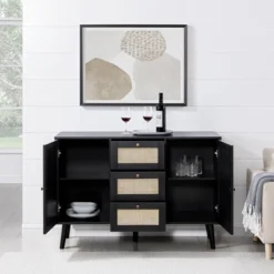Modern Boho Wood And Rattan Storage Sideboard Black - Saracina Home 12 Modern Boho Wood And Rattan Storage Sideboard Black - Saracina Home -Saracina Home Sales Store GUEST 7bc37572 f000 43c4 929d e98d99d140c8