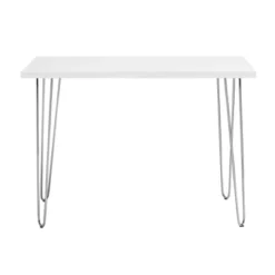 Gibby Modern Glam Hairpin Leg Writing Desk Faux White Marble - Saracina Home -Saracina Home Sales Store GUEST 7c5cd6bc 5520 491b 9292 241e79538c99