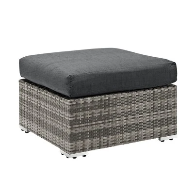 4pc Metal Multi-Shade Rattan Sectional - Gray - Saracina Home 5 4pc Metal Multi-Shade Rattan Sectional - Gray - Saracina Home - Image 5