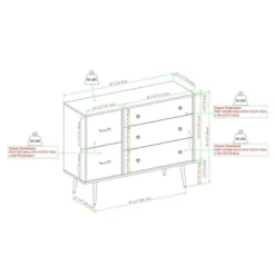 Ivora Lifted Mid-Century Modern Asymmetrical 5 Drawer Dresser - Saracina Home -Saracina Home Sales Store GUEST 82df34cb fb26 4205 a22e d1f02fc65cf6