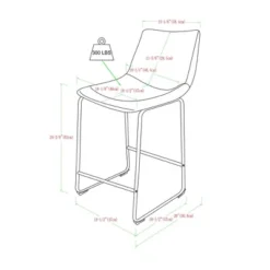 Set Of 2 Laslo Modern Upholstered Faux Leather Counter Height Barstools - Saracina Home -Saracina Home Sales Store GUEST 82e0c872 4cd1 4a83 8f4f 48be7a1c2323