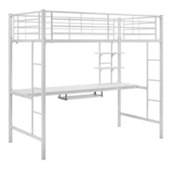 Twin Analise Metal Loft Bed With Wood Desk - Saracina Home -Saracina Home Sales Store GUEST 8357b671 fdb1 4721 a4f5 a308ffe4f1a3